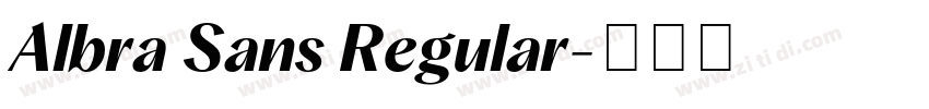 Albra Sans Regular字体转换